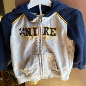 Nike Kids Hoodie - Navy and Gray